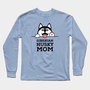 Siberian Husky Mom, Husky mask, Husky gift, Husky mom, Husky owner gift, Husky lover gift,  Husky funny, Siberian husky owner gifts Long Sleeve T-Shirt